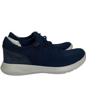 Kizik Madrid Eco Fast Knit Hands Free Lace-Up Sneakers Blue Mens SZ 10W Comfy